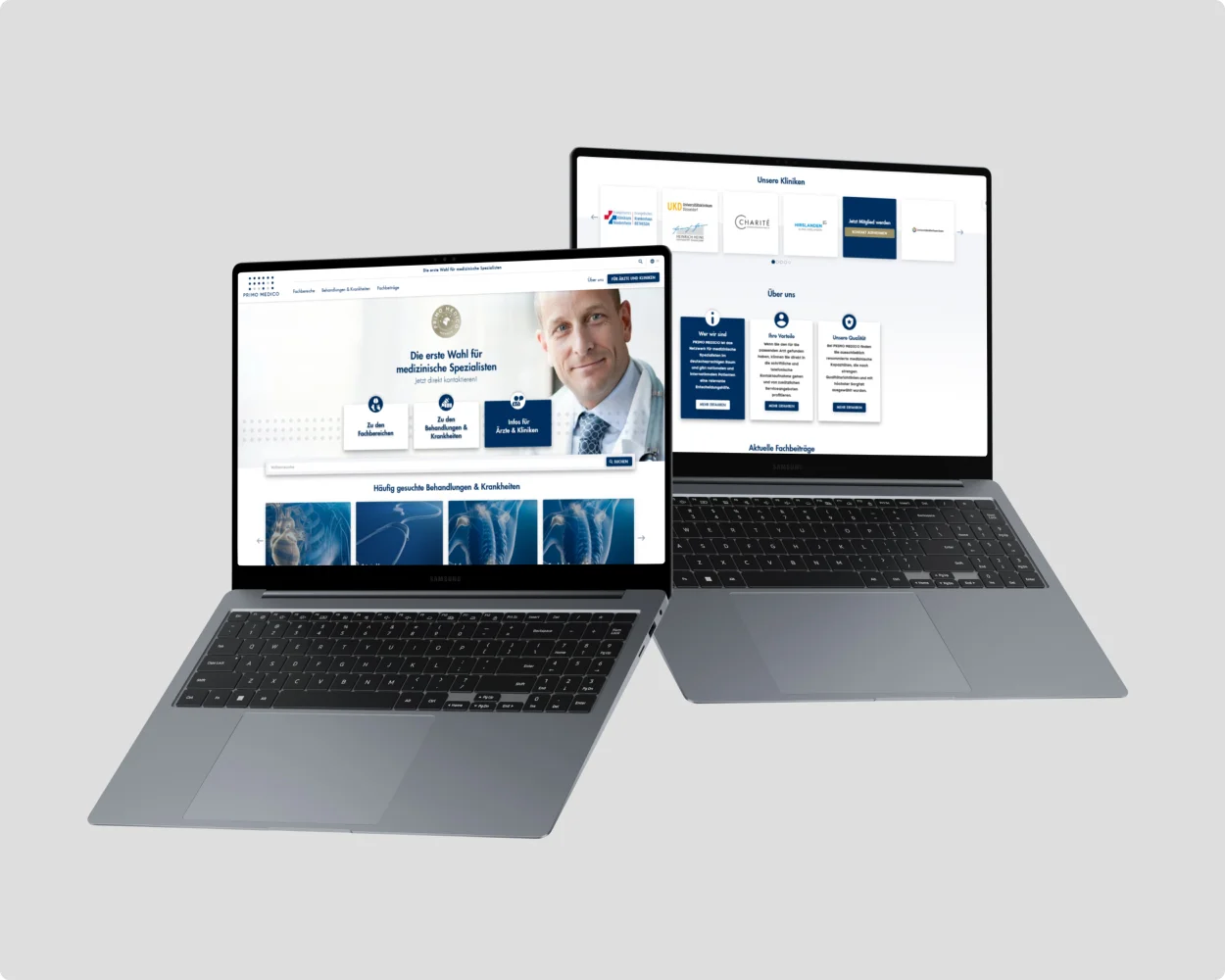 Primo Medico Mockup-Übersicht Primo Medico Mockup-Übersicht