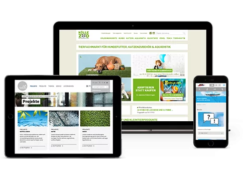 TYPO3-Agentur Webseiten Erfolge Unterschiedliche TYPO3 Erfolg Webseiten