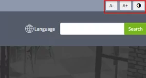 Website mit Barrierefreiheit-Buttons